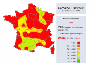 Grippe : plus de 2 millions de cas en France