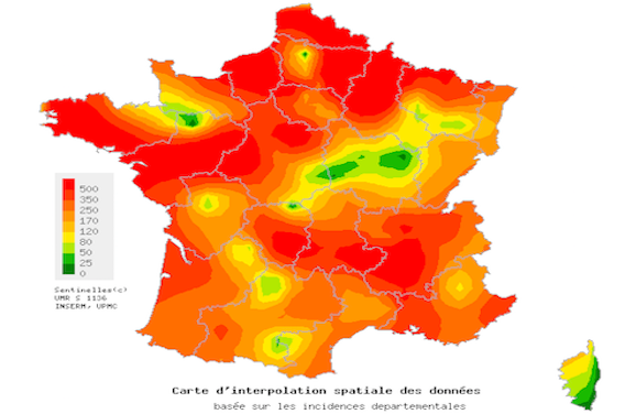 Grippe : la carte de France des régions les plus touchées 