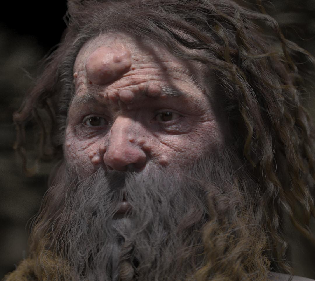 Le visage de l'homme de Cro-Magnon était couvert de nodules selon une reconstitution