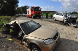 Travailler en conduisant, accident au tournant